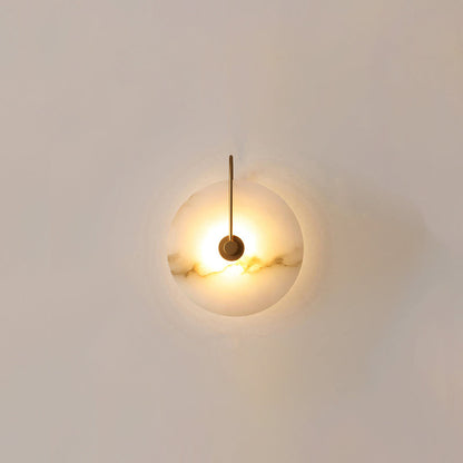 Skorter | Vit Alabaster Vägglampa