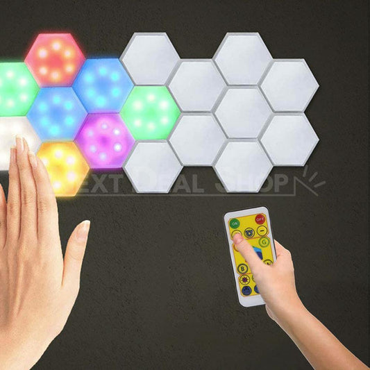 Skorter | Wireless LED Smart-Tap Hexagon Light Set with Remote Control
