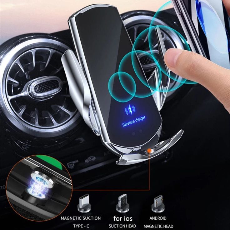 Skorter | 2-in-1 Wireless Car Charger & Phone Holder Automatic Clamping - Fast Charging Secure Universal Compatibility Adjustable & Practical