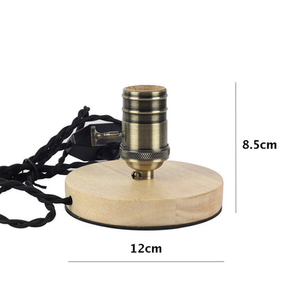 Skorter | E27 Bulb Wood & Metal Sockets