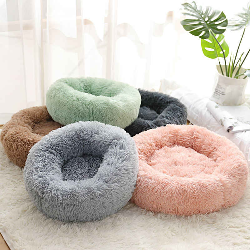 Skorter | Beef Plush Calming Donut Dog Bed for Small to Large Dogs