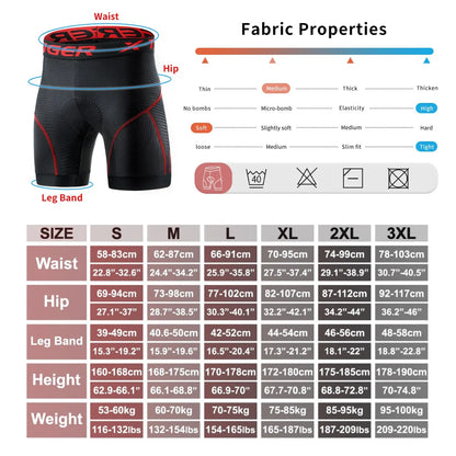 Skorter | Breathable Mesh Cycling Shorts with Gel Padding | Shockproof Cycling Shorts for Men