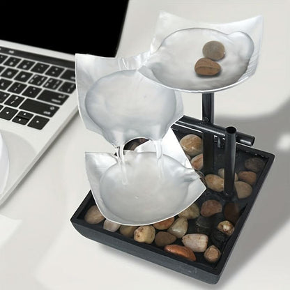 Skorter | Glow LED Leaf Fountain – Modern Indoor Water Feature