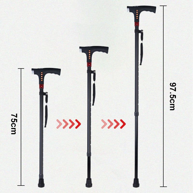 Skorter | Smart Walking Stick for Seniors with LED Light, Radio & Emergency Alarm – Adjustable & Lightweight