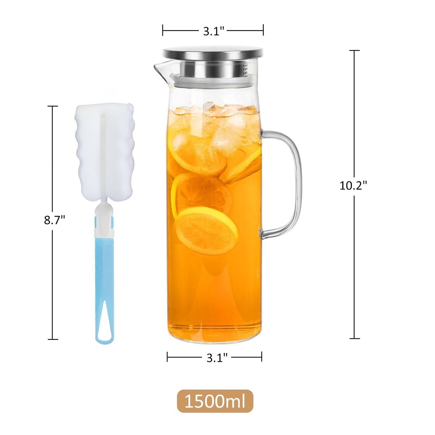 Skorter | Cylindrical heat-resistant glass jug