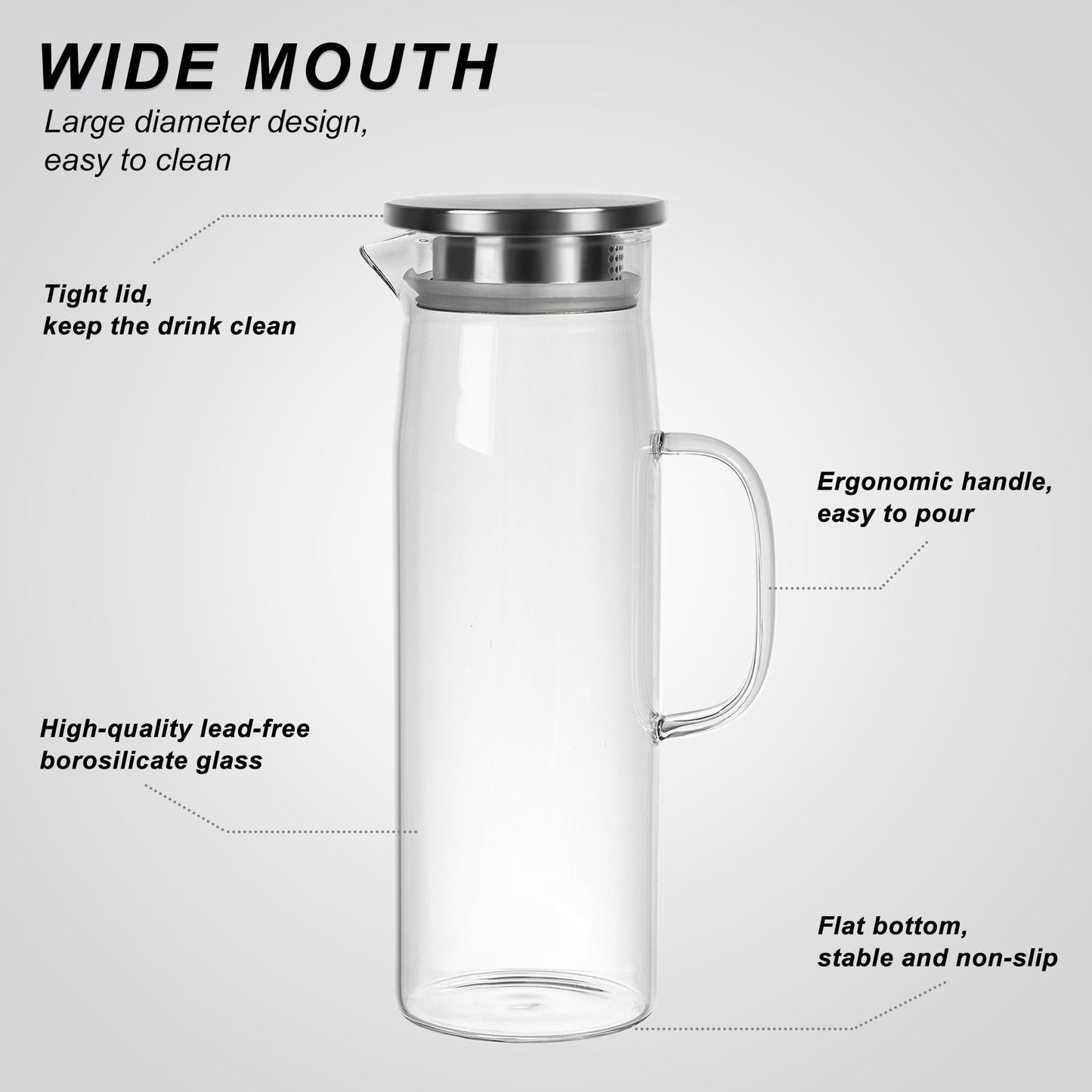 Skorter | Cylindrical heat-resistant glass jug