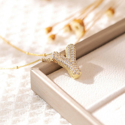 Skorter | Alphabet-Diamond-Pendant-Necklace