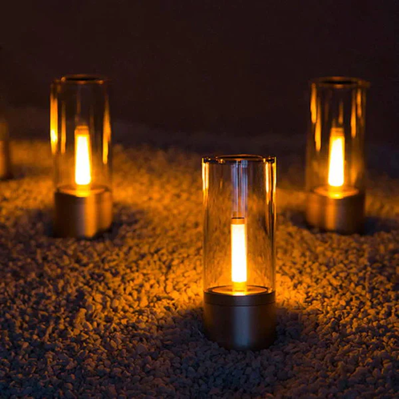 Skorter | Dimmer Candlestick with 1800K Warm Glow – Elegant Transparent Design for Indoor Use