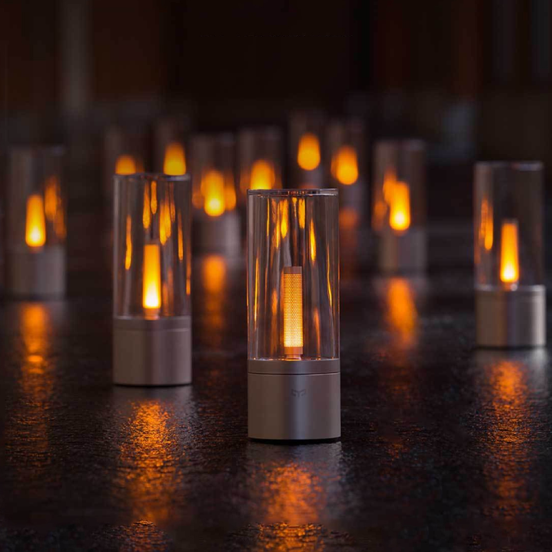 Skorter | Dimmer Candlestick with 1800K Warm Glow – Elegant Transparent Design for Indoor Use