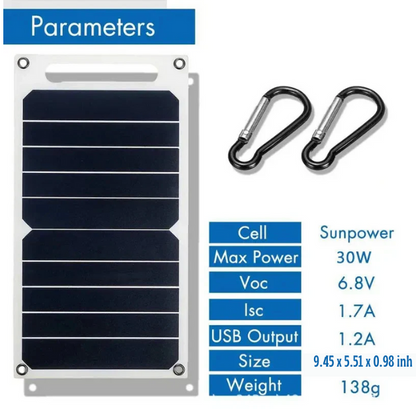 Skorter | Waterproof Solar Panel with Portable USB Battery