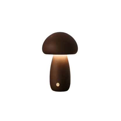 Skorter | table lamp with rechargeable wood and mushroom for a cozy atmosphere