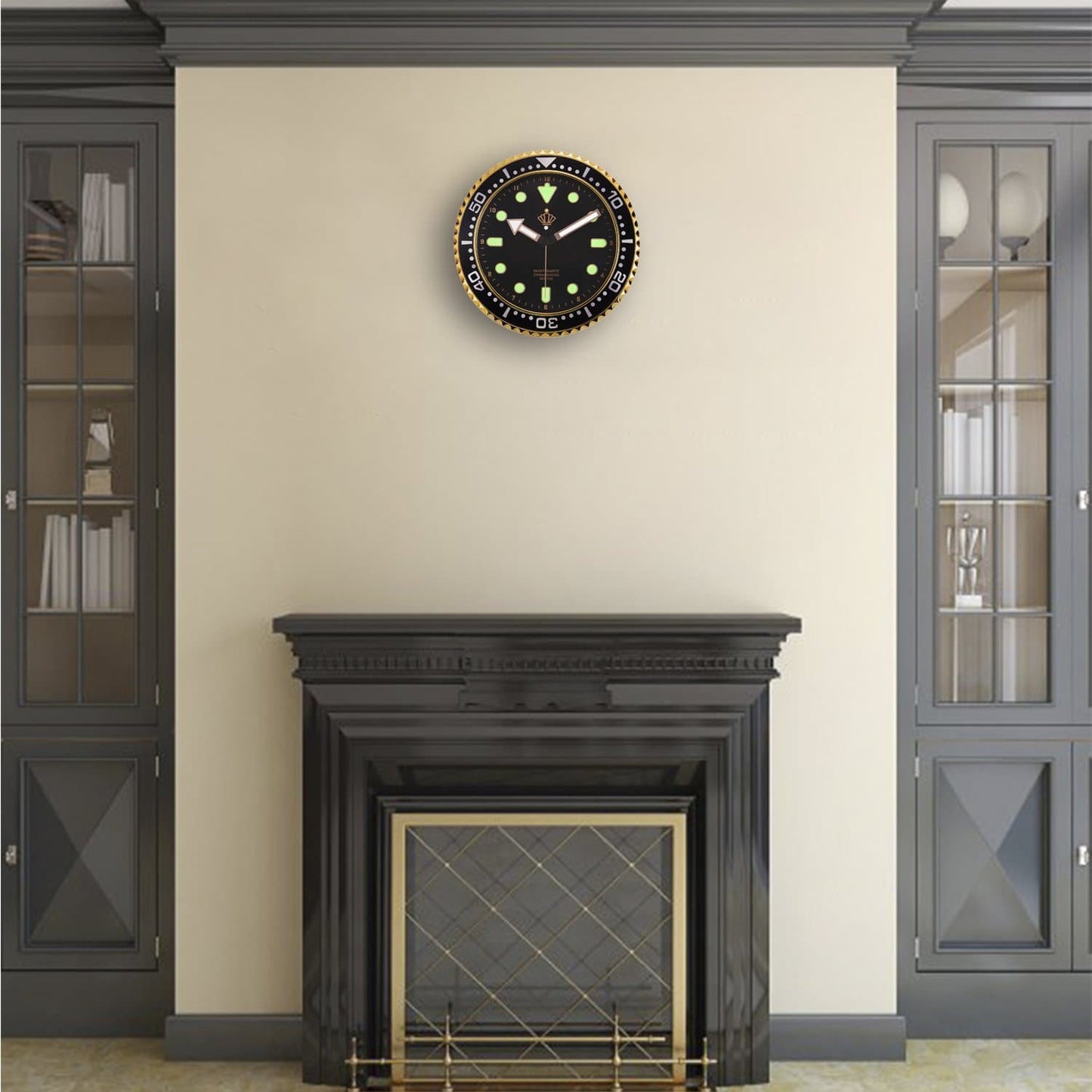 Skorter | Tyst lysande väggklocka