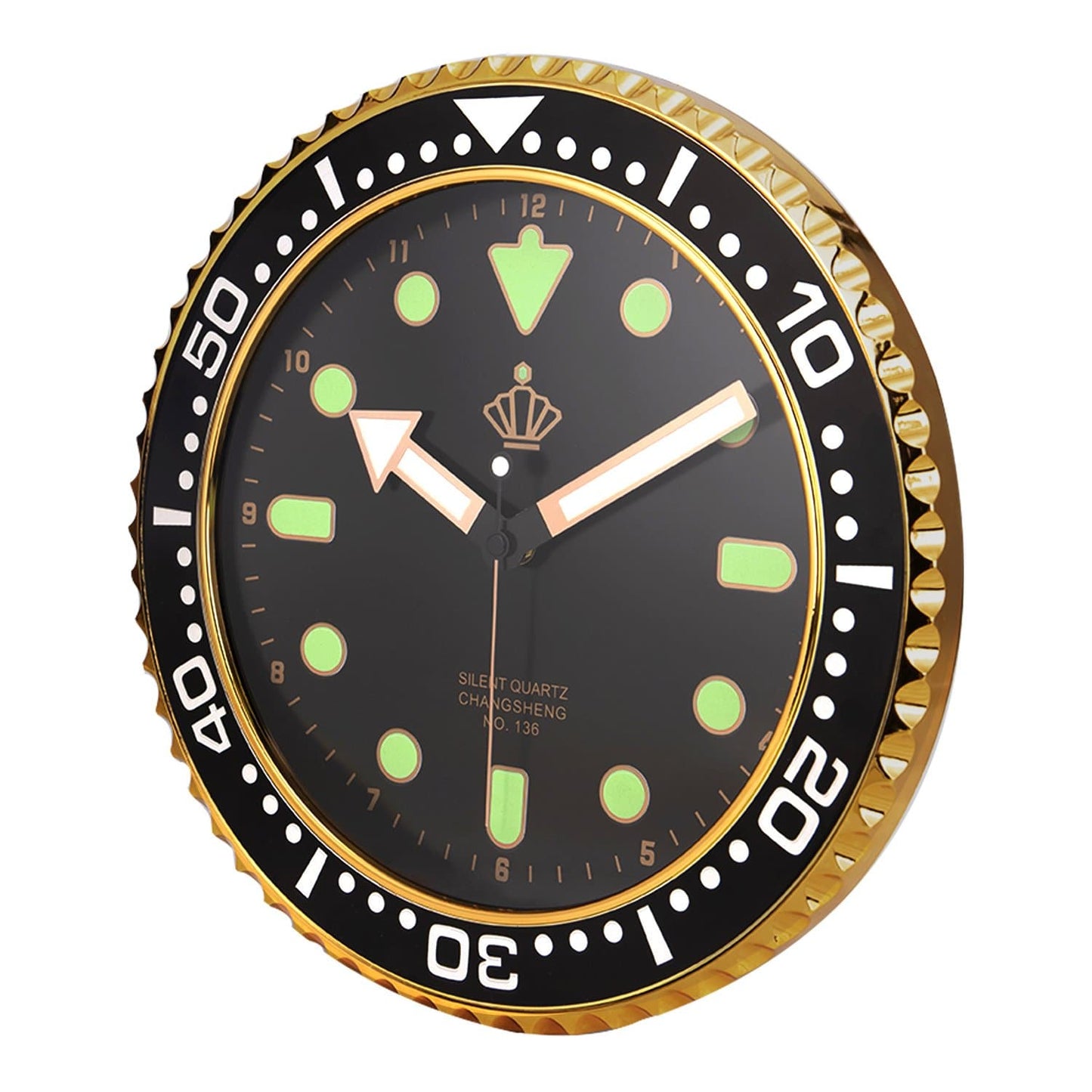 Skorter | Tyst lysande väggklocka