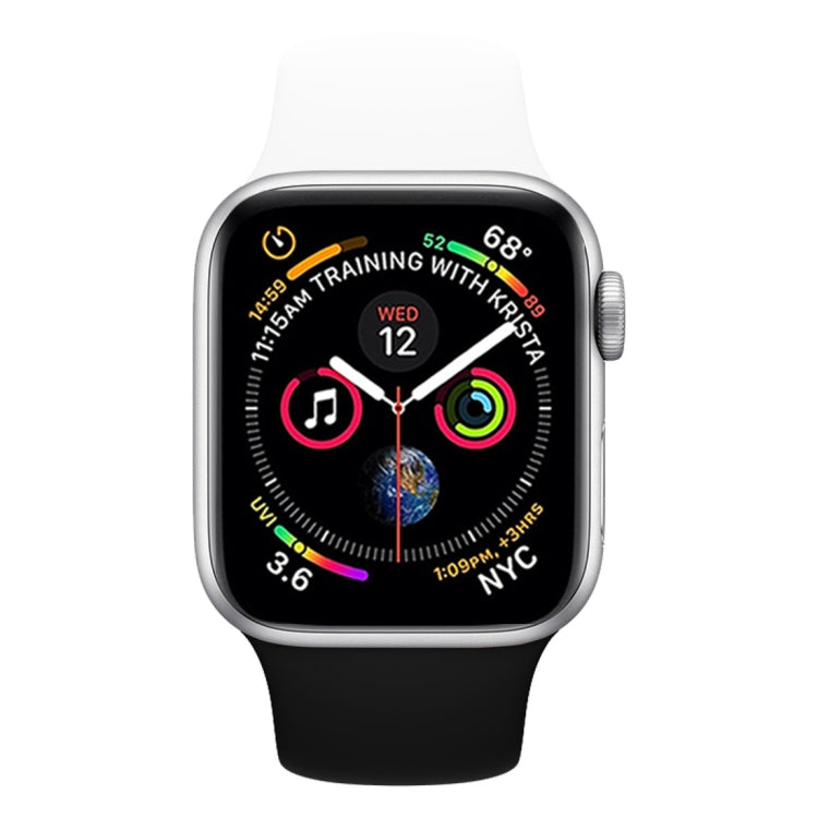 Skorter | Double Color Silicone Watch Band for Apple Watch Series 3 & 2 & 1 42mm (White + Black)