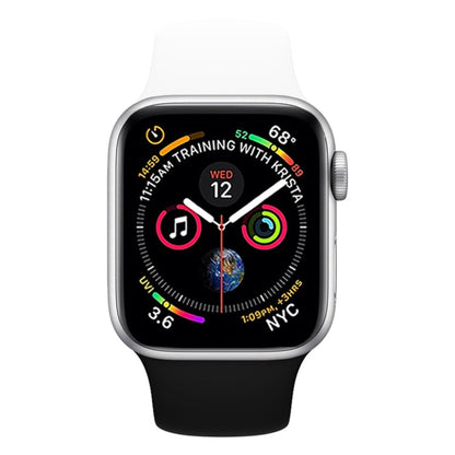 Skorter | Double Color Silicone Watch Band for Apple Watch Series 3 & 2 & 1 42mm (White + Black)