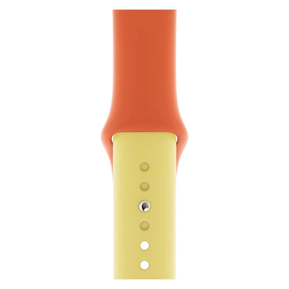 Skorter | Double Colors Silicone Watch Band for Apple Watch Series 3 & 2 & 1 42mm (Orange+Yellow)