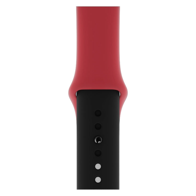 Skorter | Double Color Silicone Watch Band for Apple Watch Series 3 & 2 & 1 42mm (Red + Black)
