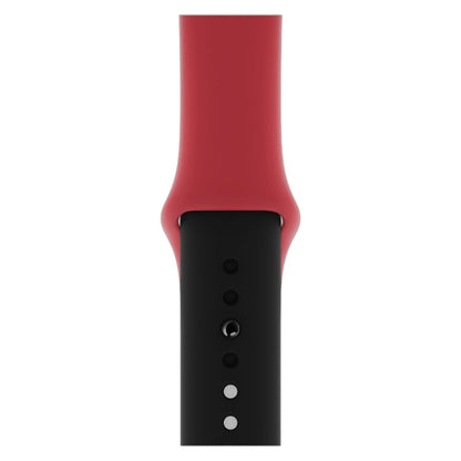 Skorter | Double Color Silicone Watch Band for Apple Watch Series 3 & 2 & 1 42mm (Red + Black)