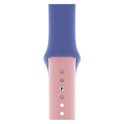 Skorter | Double Color Silicone Watch Band for Apple Watch Series 3 & 2 & 1 42mm (Light Blue + Light Pink)