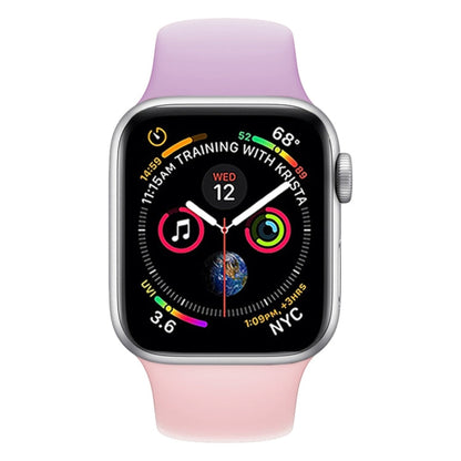 Skorter | Double Color Silicone Watch Band for Apple Watch Series 3 & 2 & 1 42mm (Purple+Light Pink)