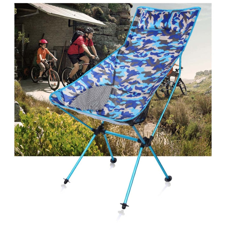 Skorter | Outdoor Portable Camouflage Folding Camping Chair Light Fishing Beach Chair Aviation Aluminum Alloy Backrest Recliner