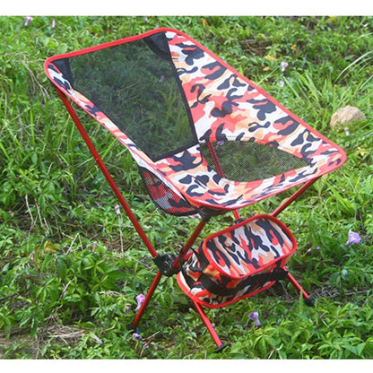Skorter | Outdoor Camouflage Portable Folding Camping Chair Light Fishing Beach Chair Aviation Aluminum Alloy Backrest Recliner