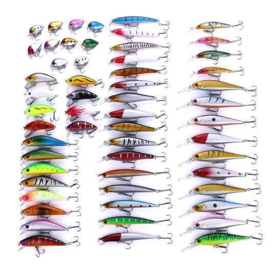 Skorter | HENGJIA Set056 56 PCS Sequin Set Metal Sequins False Bait Fresh Sea Bass Fishing Bait Set, Length: 3 to 10cm, Bagged