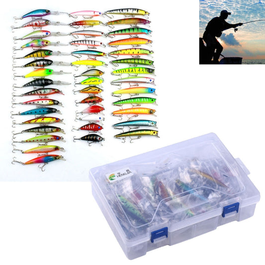 Skorter | HENGJIA Set002 43 PCS Sequin Set Metal Sequins False Bait Fresh Sea Bass Fishing Bait Set, Length: 5 to 10.5cm, Boxed