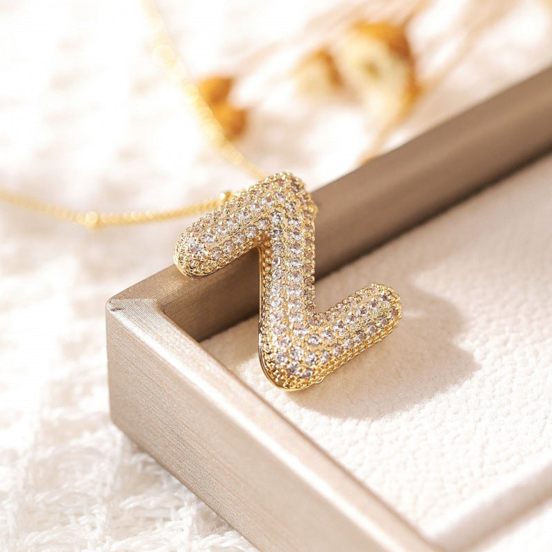 Skorter | Alphabet-Diamond-Pendant-Necklace