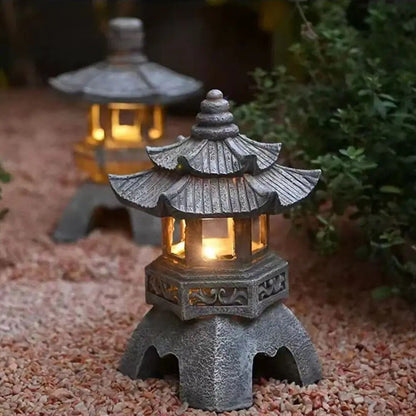 Skorter | ZenGlow - Solar Garden Lamp Pagoda Statue for outside