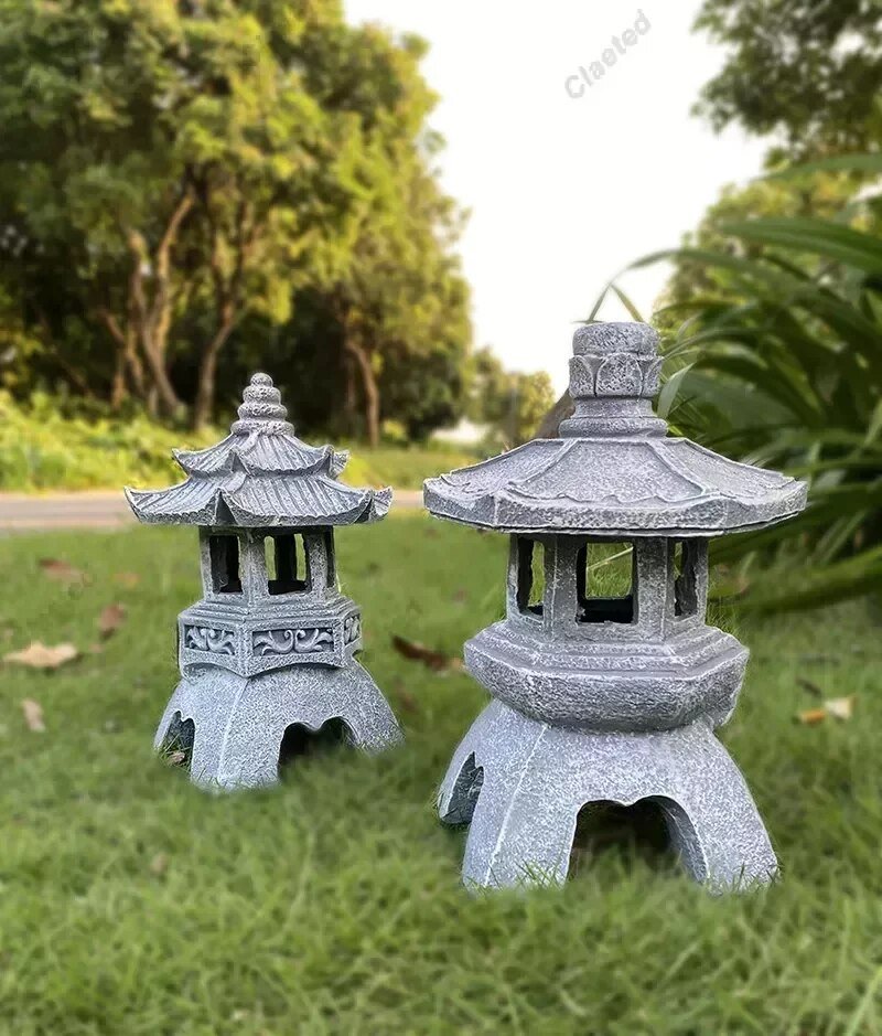 Skorter | ZenGlow - Solar Garden Lamp Pagoda Statue for outside