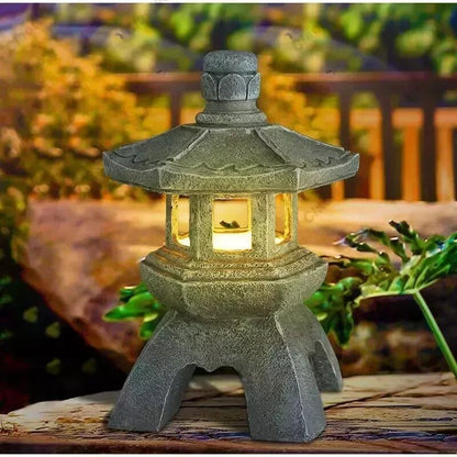 Skorter | ZenGlow - Solar Garden Lamp Pagoda Statue for outside