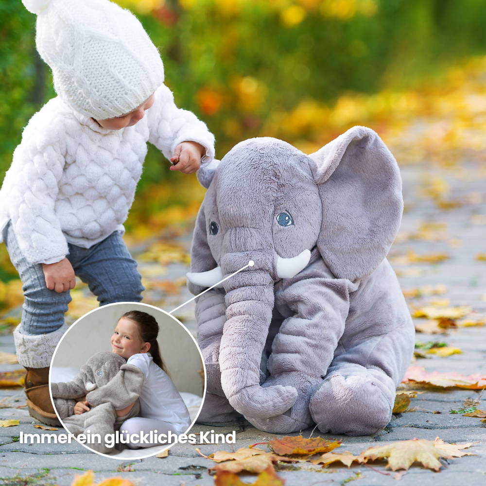 Skorter | ELEFANTO – Cuddle cushion elephant made of plush, soft & shape-stable in 2 sizes