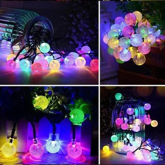 Skorter | LumiTwinkle – Colorful Sunlight Chains for Outdoors – Waterproof, LED Decoration for Garden and Balcony