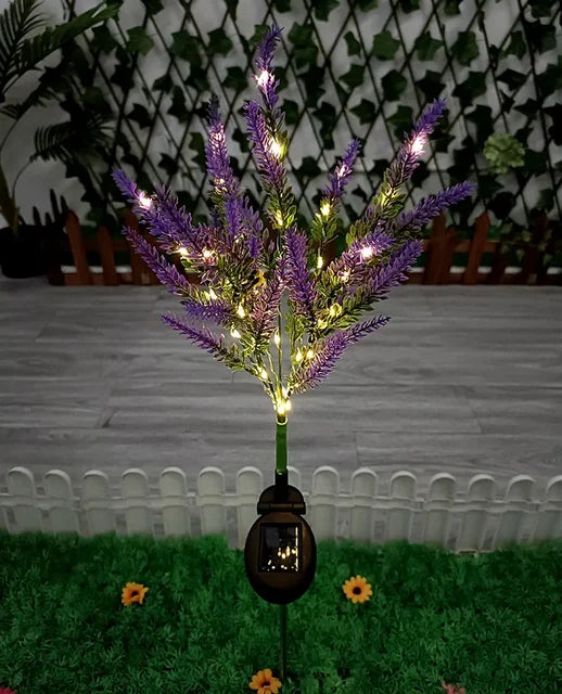 Skorter | SolarGlow – Solar LED Garden Flower Lighting – Decorative Lavender Outdoor Lamps