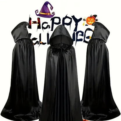 Skorter | Black Cape with Hood – Long Unisex Halloween & Cosplay Wrap