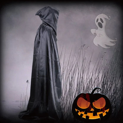 Skorter | Black Cape with Hood – Long Unisex Halloween & Cosplay Wrap