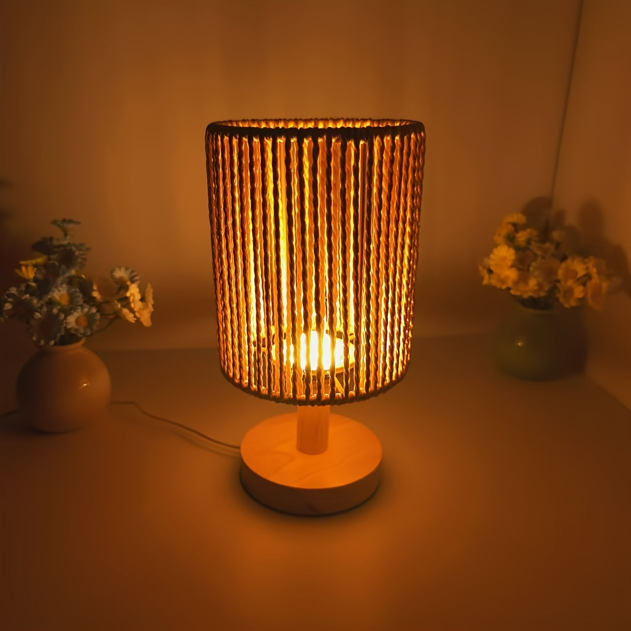 Skorter | BarrelGlow - Three Desk Lamp with Striped Pattern