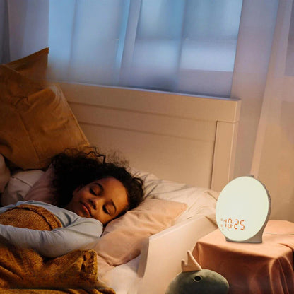Skorter | Luxury Sunrise Simulation Alarm Clock Lamp | Soothing Sounds, Mood Lighting & Double Alarm for Relaxing Mornings