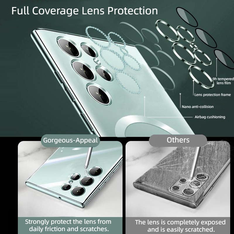 Skorter | Transparent Luxury Coating Magnetic Cover for Samsung