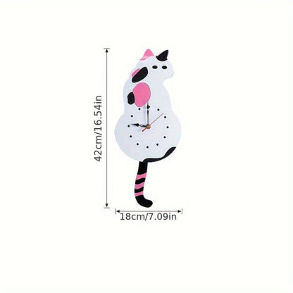 Skorter | SwingTail - Swingtail Cat Wall Clock with Silent Mechanism