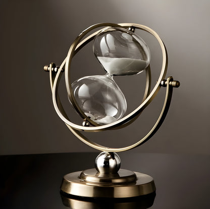 Skorter | GracefulTime Clock – Luxury Hourglass with Elegant Gold Frame & Timeless Design