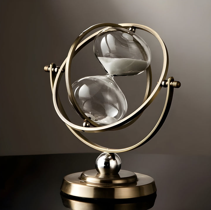 Skorter | GracefulTime Clock – Luxury Hourglass with Elegant Gold Frame & Timeless Design