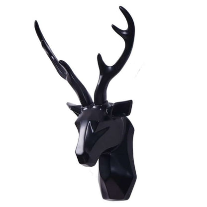 Skorter | 3D Geometric Deer Head Wall Decor Modern Resin