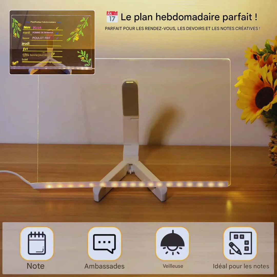 Skorter | Kiddli LED-ritbräda – Återanvändbar skrivbräda med ljuspenna