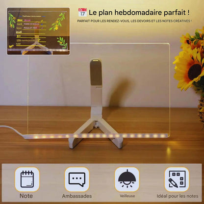 Skorter | Kiddli LED-ritbräda – Återanvändbar skrivbräda med ljuspenna