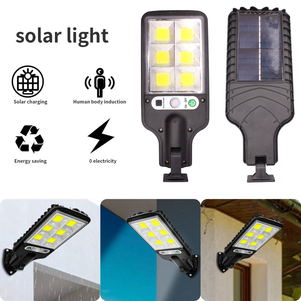 Skorter | Solar Lighting Motion Sensor Lamp 600W Outdoor Solar Lamp Waterproof Parking Lot Wall Lamps with Remote Control, 2 PCS