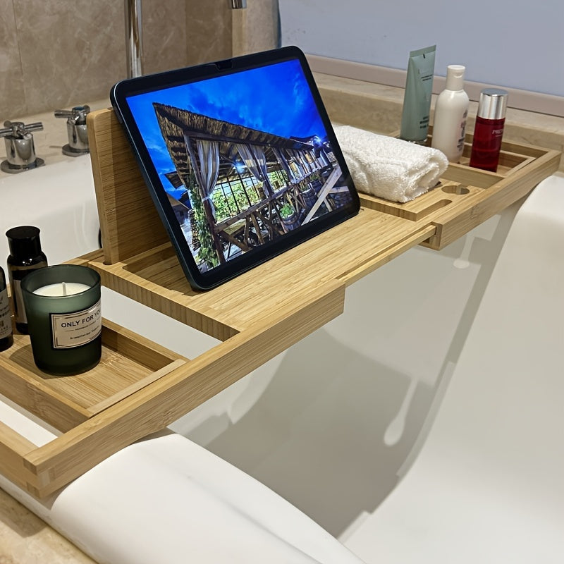 Skorter | Bamboo Bathtub Tray - For Ultimate Relaxation