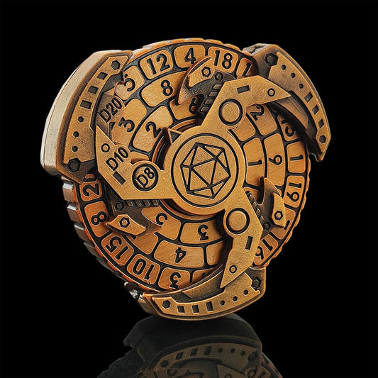 Skorter | 7-in-1 Fidget Spinner Polyhedral Metal Dice