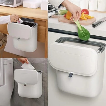 Skorter | Practical Kitchen Trash Can For Wall Mounting – Swiveling Garbage Bin For Kitchen, Bathroom And Office